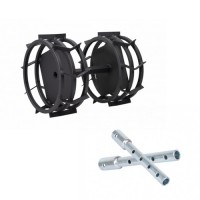 Метални колела за мотофреза FORTECO - 340 mm к-т с уширители